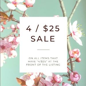 4 FOR 25$ SALE!!! BUNDLE AND SAVE